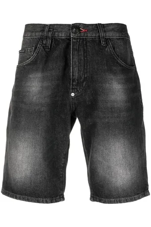 Philipp Plein Ausgeblichene Jeans-Shorts