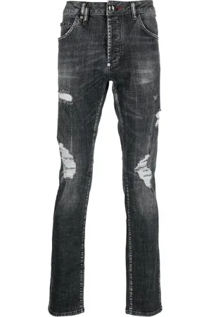 Philipp Plein Gerade Jeans im Distressed-Look