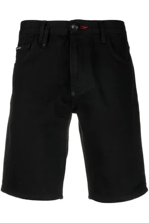 Philipp Plein Jeans-Shorts mit geradem Bein