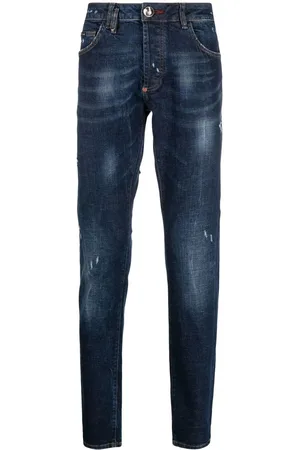 Philipp Plein Gerade Jeans im Distressed-Look