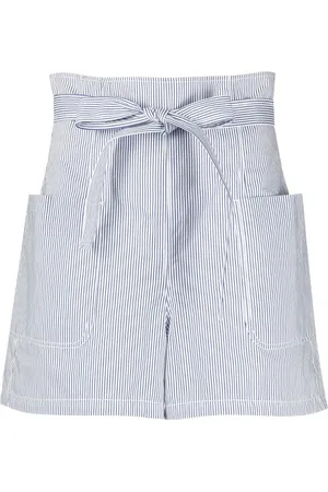 Serafini Gestreifte High-Waist-Shorts
