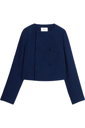 Ami Strukturierte Cropped-Jacke