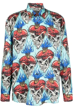 Philipp Plein Hemd mit Totenkopf-Print