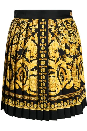 VERSACE Faltenrock mit Barocco-Print