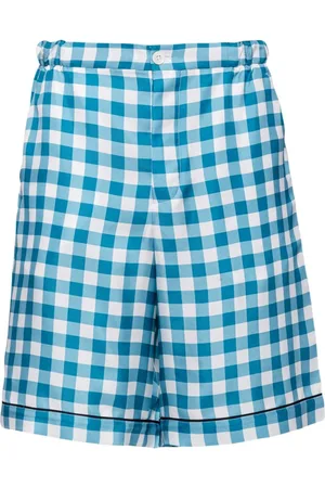 Prada Karierte Bermudas aus Seide