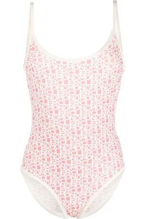 Moncler Badeanzug mit Logo-Print