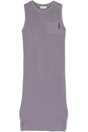 Brunello Cucinelli Ärmelloses Strickkleid