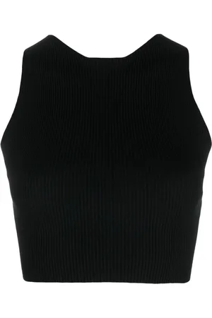 AERON Geripptes Cropped-Strickoberteil