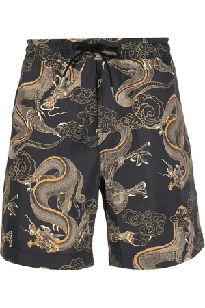 Maharishi Badeshorts mit Drachen-Print