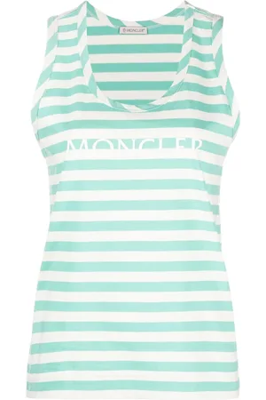 Moncler Gestreiftes Tanktop mit Logo