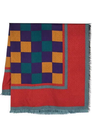 Saint Laurent 1980s Schal mit Schachbrettmuster