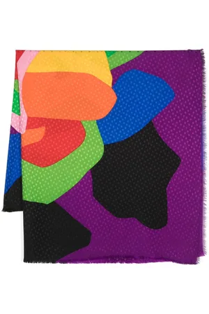 Saint Laurent 1980s Seidenschal mit grafischem Print