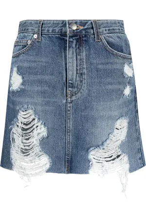 GOEN.J Jeansrock in Distressed-Optik