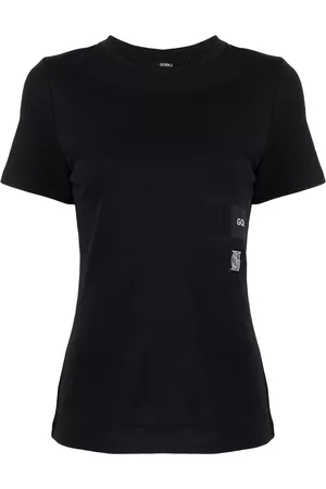 GOEN.J Damen Shirts - T-Shirt mit Logo-Print