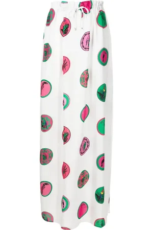 AMIR SLAMA Maxirock mit grafischem Print