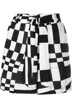 AMIR SLAMA Shorts mit geometrischem Print