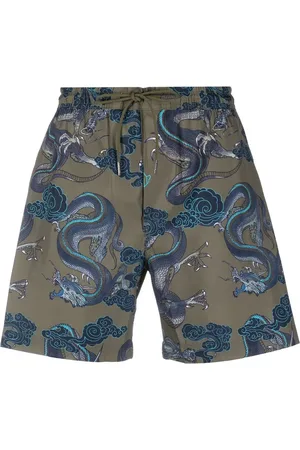 Maharishi Badeshorts mit Drachen-Print