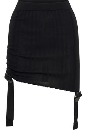 DION LEE Gerippter Minirock mit Raffungen