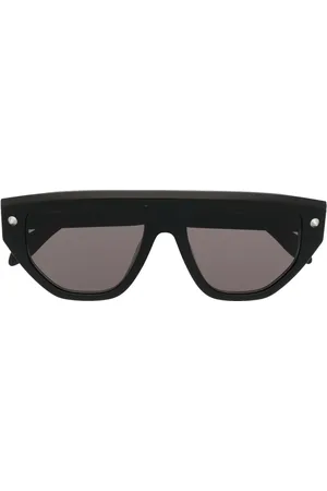Alexander McQueen Sonnenbrille mit geometrischem Gestell
