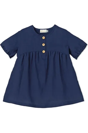 Miki House Kleid mit Logo-Stickerei