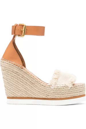 See by Chloé Damen Espadrilles - Espadrilles mit ausgefranster Krempe 100mm