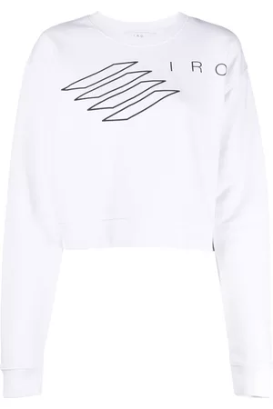 IRO Damen Sweatshirts - Cropped-Sweatshirt mit Logo-Print
