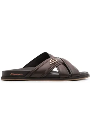 santoni Sandalen mit überkreuzten Riemen