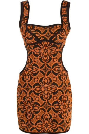 Marine Serre Minikleid mit Cut-Out