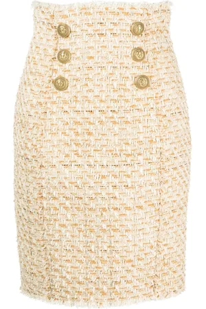 Balmain Bleistiftrock mit Zierknöpfen