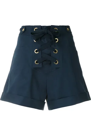 Isolda High-Waist-Shorts mit Schnürung