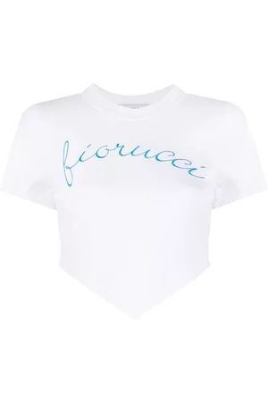 Fiorucci Damen Shirts - Cropped-T-Shirt mit Logo-Print