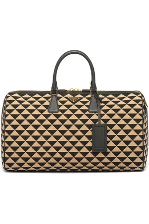 Prada Bestickte Symbole Reisetasche