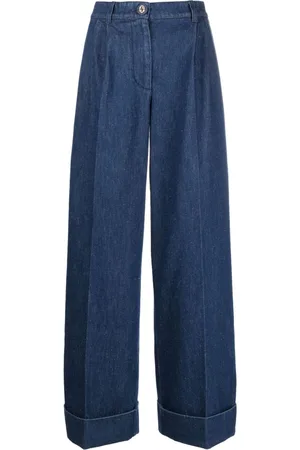 Gucci Weite High-Waist-Jeans