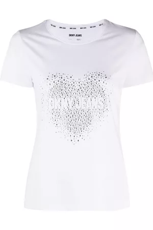 DKNY Damen Shirts - T-Shirt mit Rundhalsausschnitt