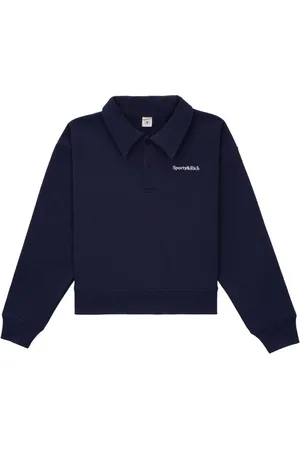 Sporty & Rich Sweatshirt mit Poloshirtkragen