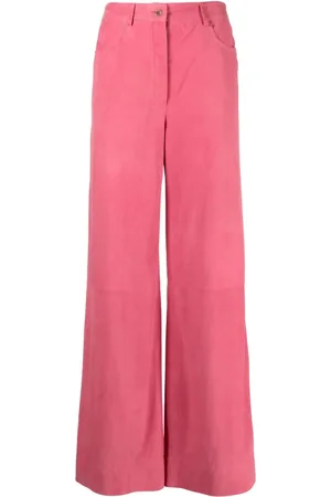 Alberta Ferretti Weite Hose aus Wildleder