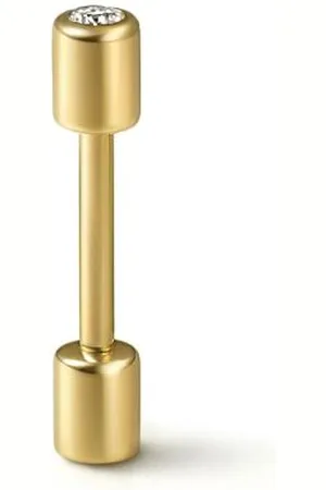 SHIHARA 18kt Twist Pin 01 Gelbgoldohrring mit Diamanten