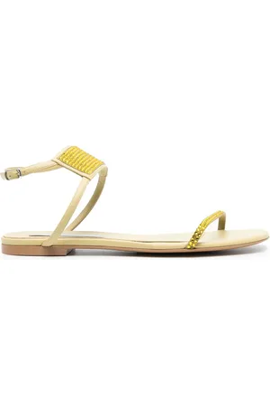 Stella McCartney Flache Sandalen mit Kristallen