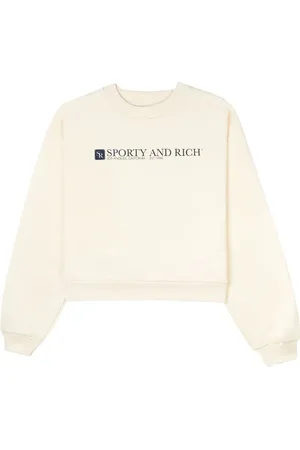 Sporty & Rich Cropped-Sweatshirt mit Logo-Print