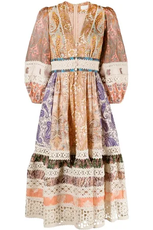 ZIMMERMANN Midikleid im Mustermix