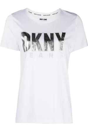 DKNY Damen Shirts - T-Shirt mit Logo-Verzierung