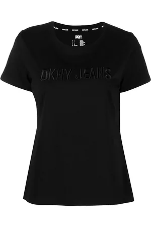DKNY Damen Shirts - T-Shirt mit Logo-Prägung