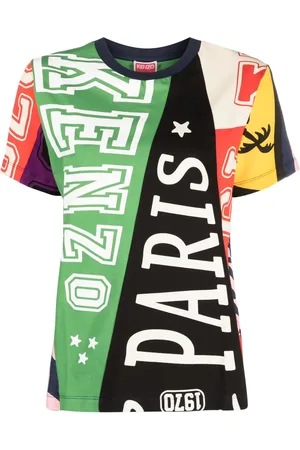Kenzo T-Shirt mit Flaggen-Print