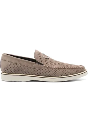 Casadei Perforierte Loafer aus Wildleder