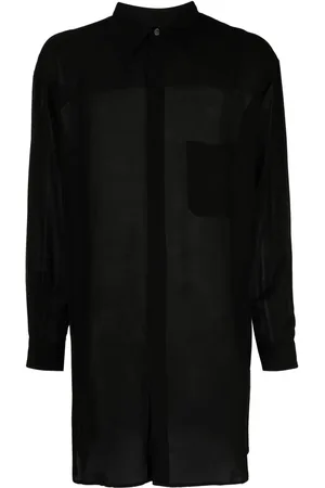YOHJI YAMAMOTO Langes Hemd mit Sheer-Effekt