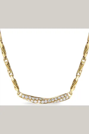 Bvlgari 1980 18kt Gelbgoldhalskette mit Diamanten