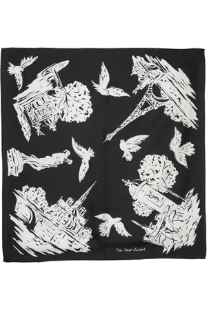 Saint Laurent 1990s Seidenschal mit grafischem Print