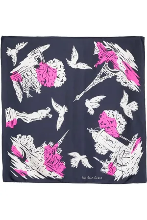 Saint Laurent 1990s Seidenschal mit grafischem Print