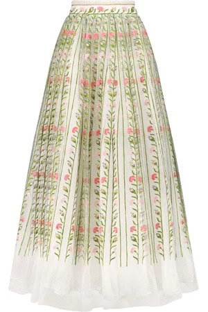 Giambattista Valli Rock mit aufgestickten Blumen