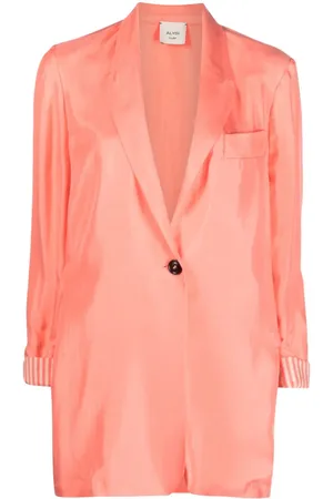 ALYSI Einreihiger Seidenblazer